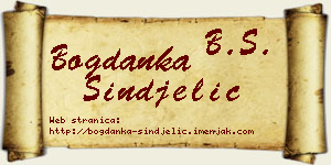 Bogdanka Sinđelić vizit kartica